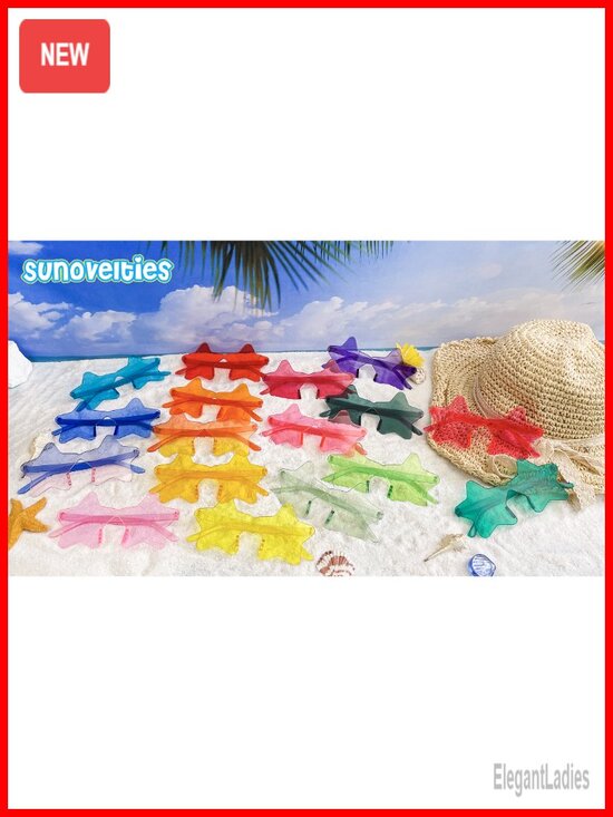 48 Pcs Rimless Star Sunglasses Party Favors Fun Shaped Glasses Unisex main image 4